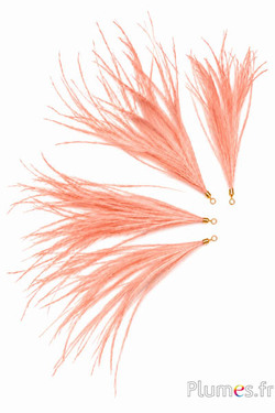 Ciondolo struzzo - 9-12 cm - salmone rosato